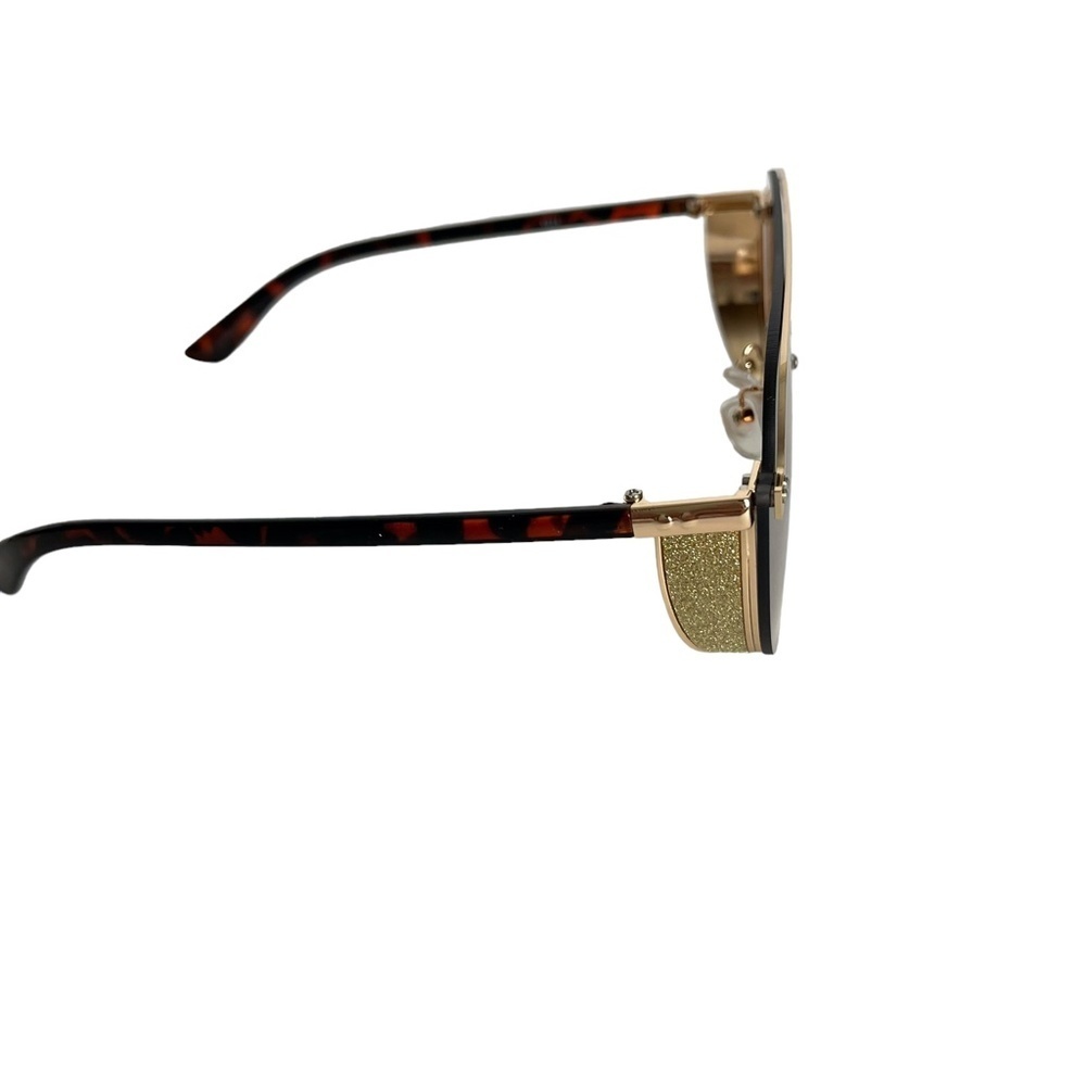 SUNGLASSES Fashion Gold & Brown Shades Sun Glasses Summer Beach Vacation - Picture 8 of 16